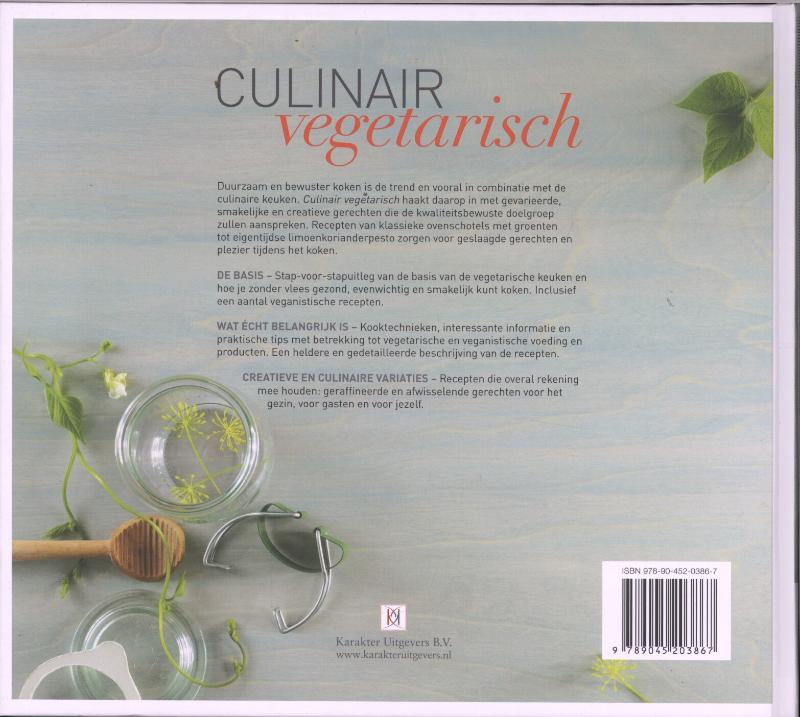 Achterkant van Culinair vegetarisch