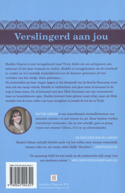 Achterkant van Verslingerd aan jou