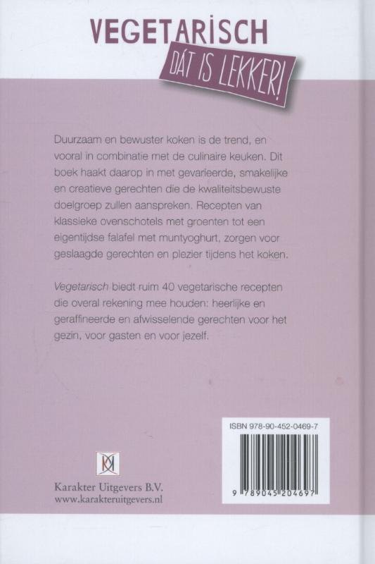 Achterkant van Vegetarisch
