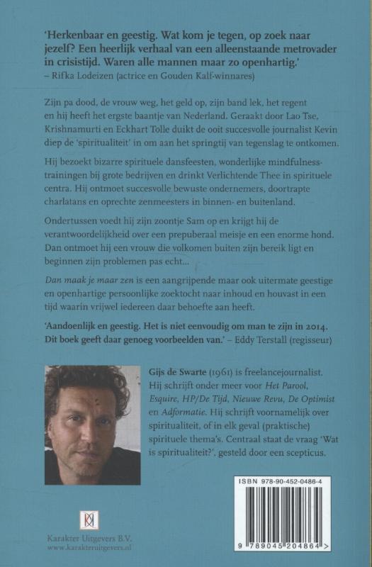 Achterkant van Dan maak je maar zen