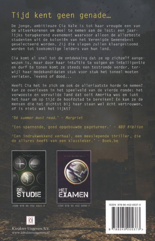 Achterkant van De test