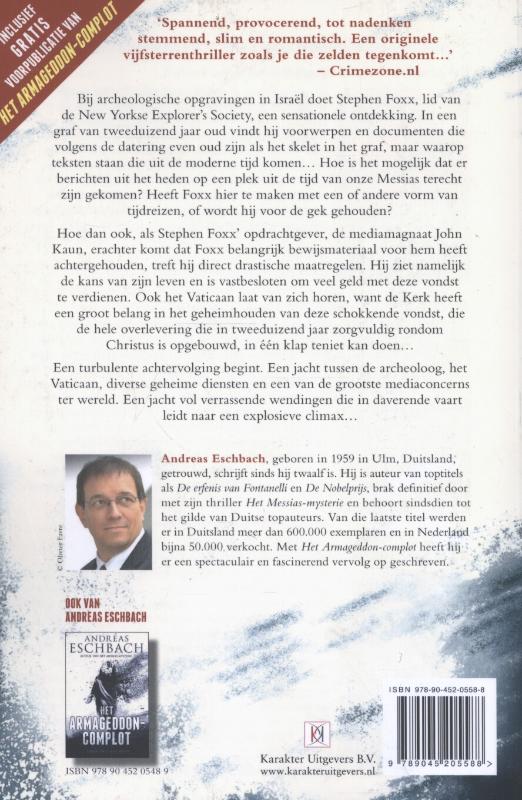 Achterkant van Het messias mysterie