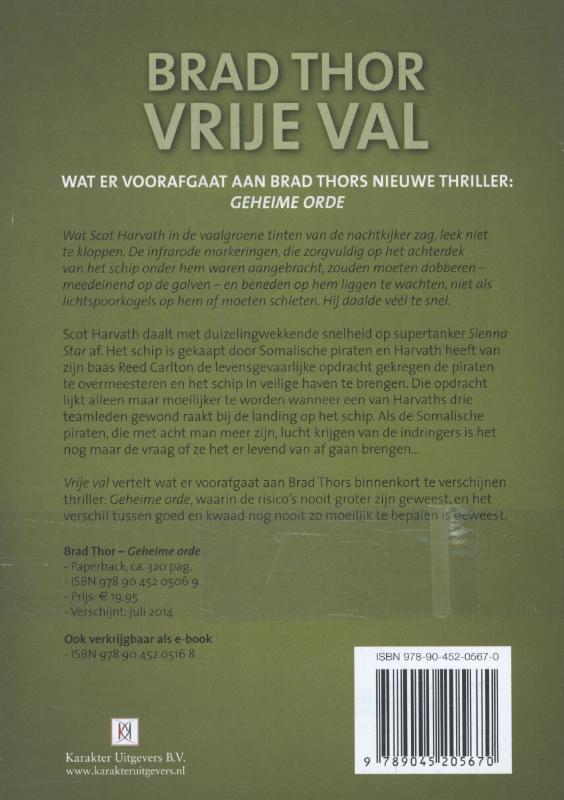 Achterkant van Vrije val 25 ex.