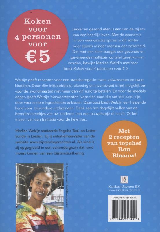 Achterkant van Koken voor 4 personen voor 5 euro per dag