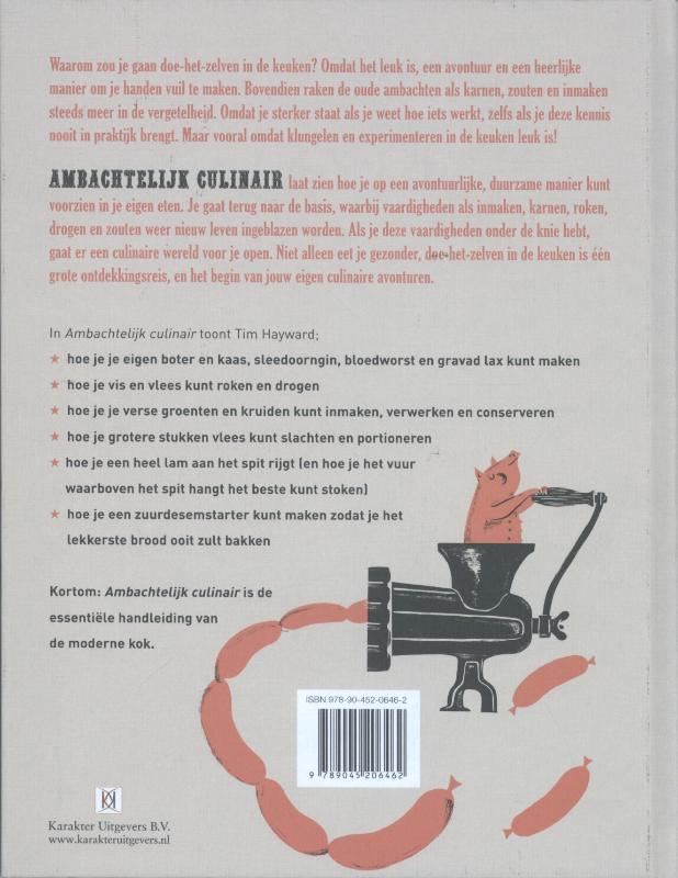 Achterkant van Ambachtelijk culinair