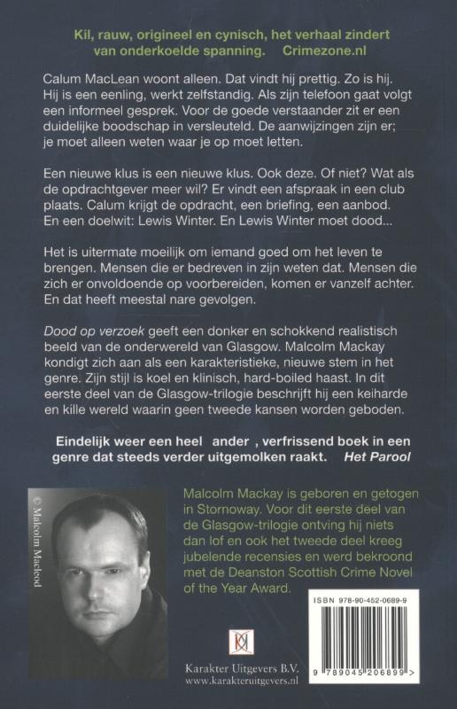 Achterkant van Dood op verzoek