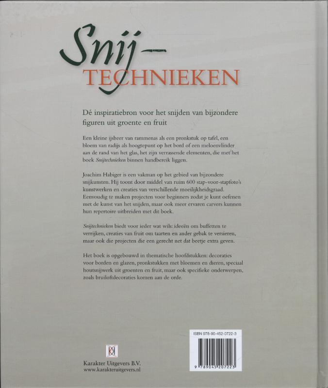 Achterkant van Snijtechnieken