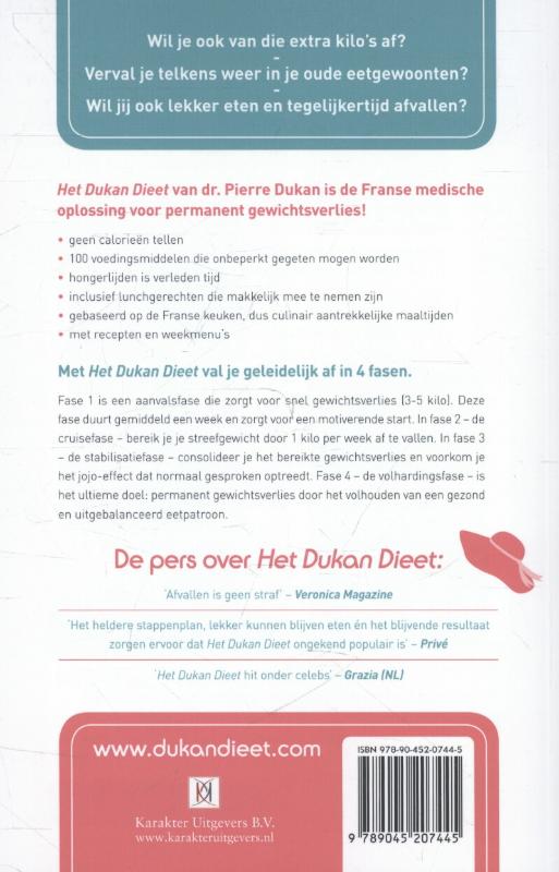 Achterkant van Het Dukan dieet