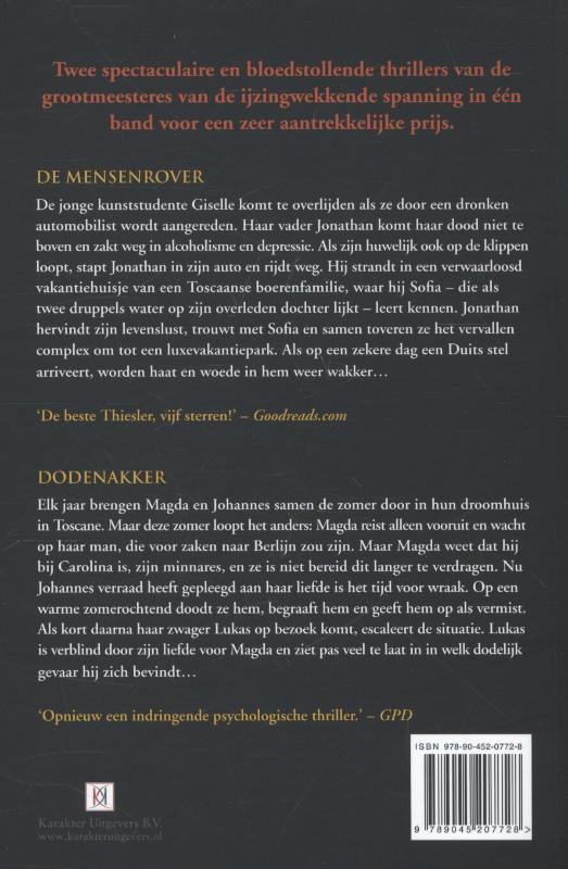 Achterkant van De mensenrover Dodenakker