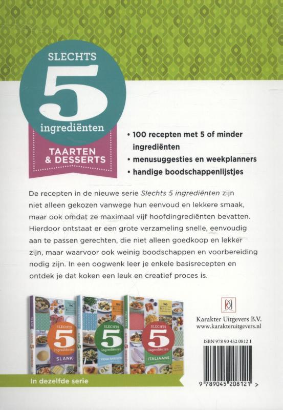 Achterkant van Taarten & desserts
