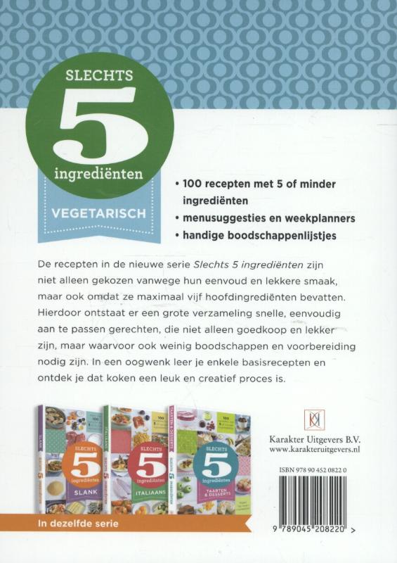 Achterkant van Vegetarisch