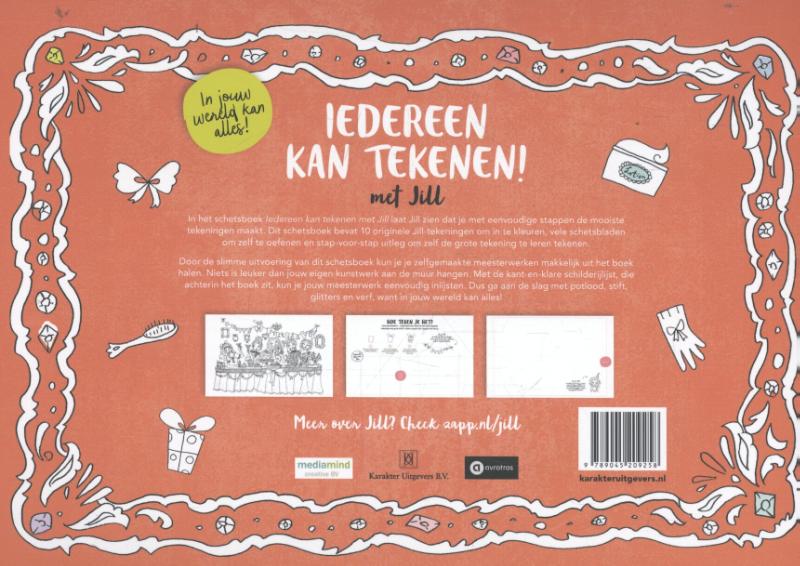 Achterkant van Iedereen kan tekenen met Jill
