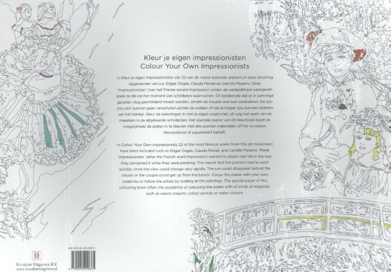 Achterkant van Kleur je eigen impressionisten