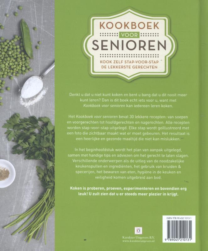 Achterkant van Kookboek voor senioren