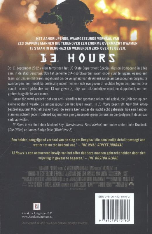 Achterkant van 13 Hours