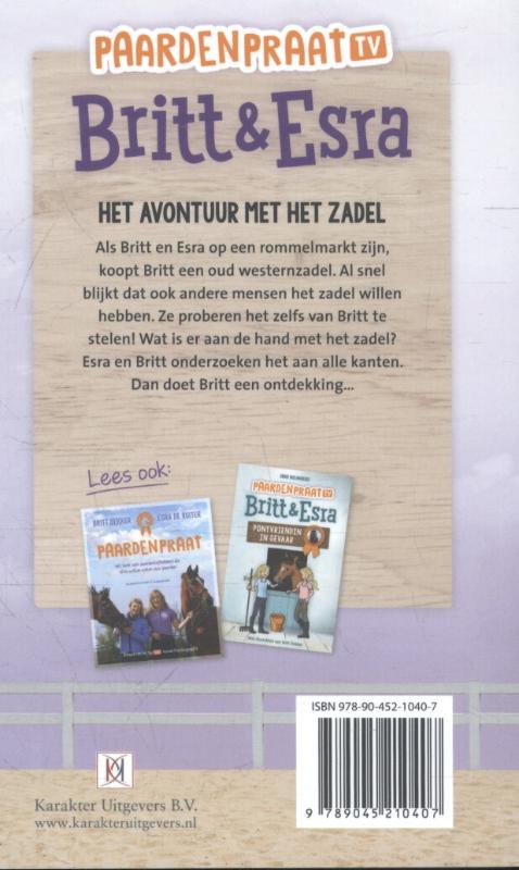 Achterkant van Het avontuur met het zadel