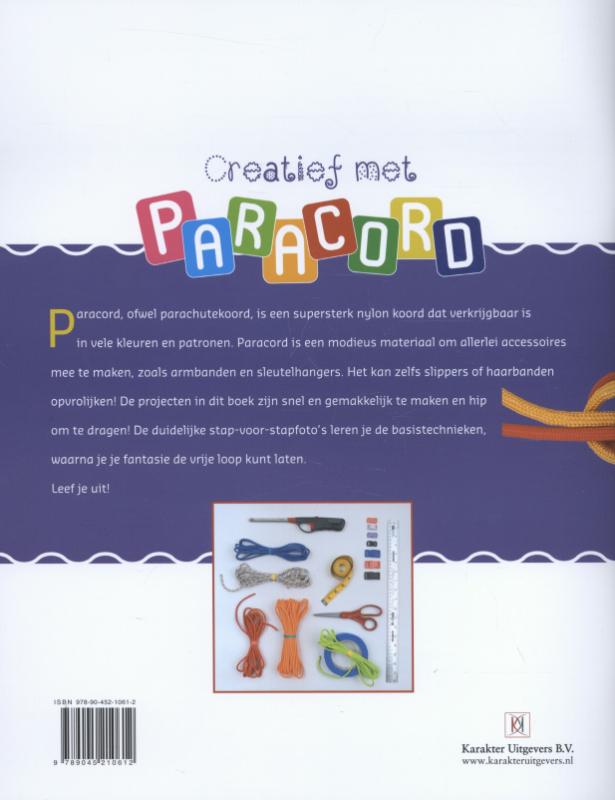 Achterkant van Creatief met paracord