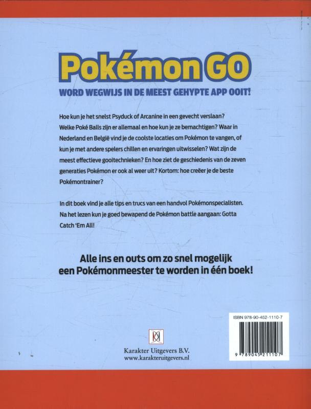 Achterkant van Pokémon Go