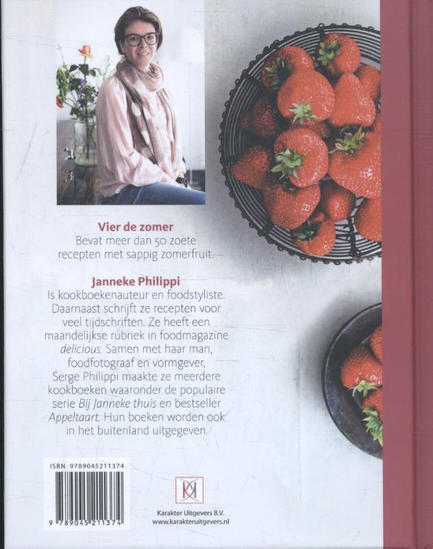 Achterkant van Vier de zomer met Janneke Philippi