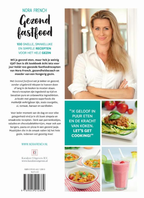 Achterkant van Gezond fast food