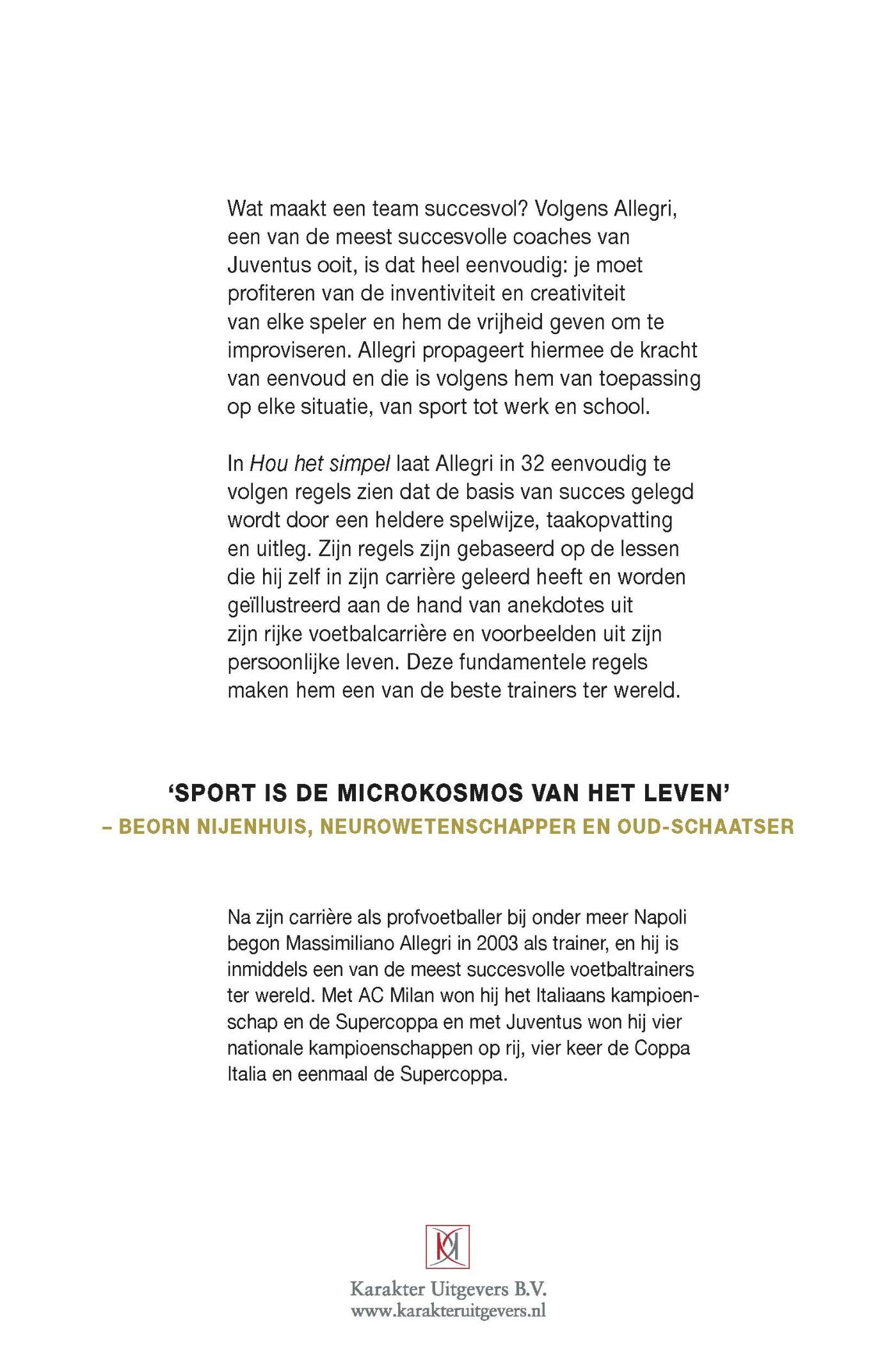 Achterkant van Hou het Simpel
