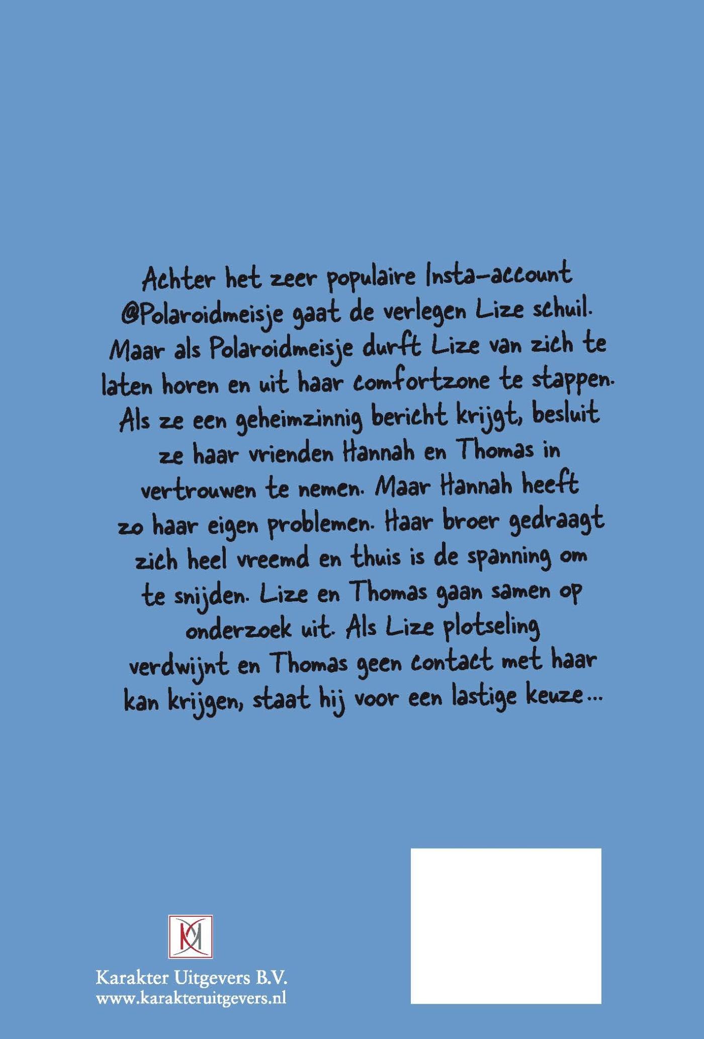 Achterkant van Polaroidmeisje