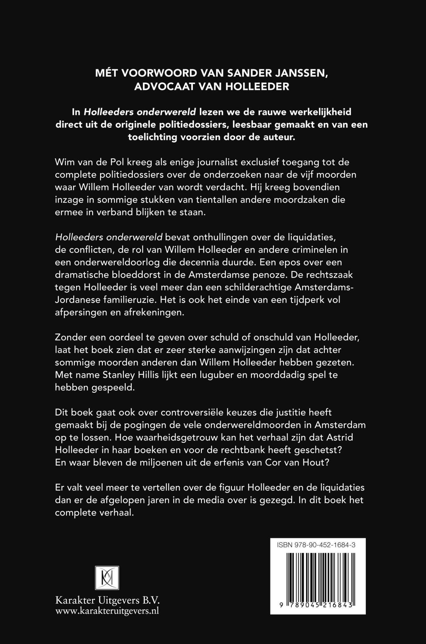 Achterkant van Holleeders onderwereld