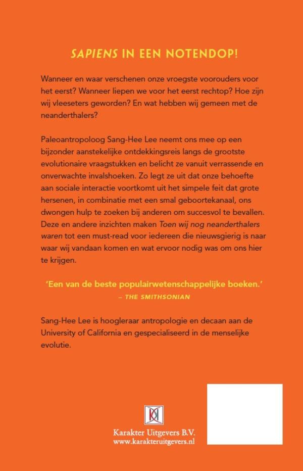 Achterkant van Toen wij nog Neanderthaler waren