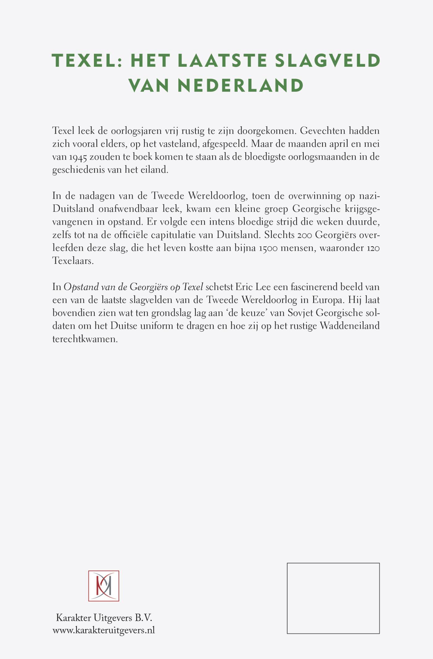 Achterkant van Opstand van de Georgiërs op Texel