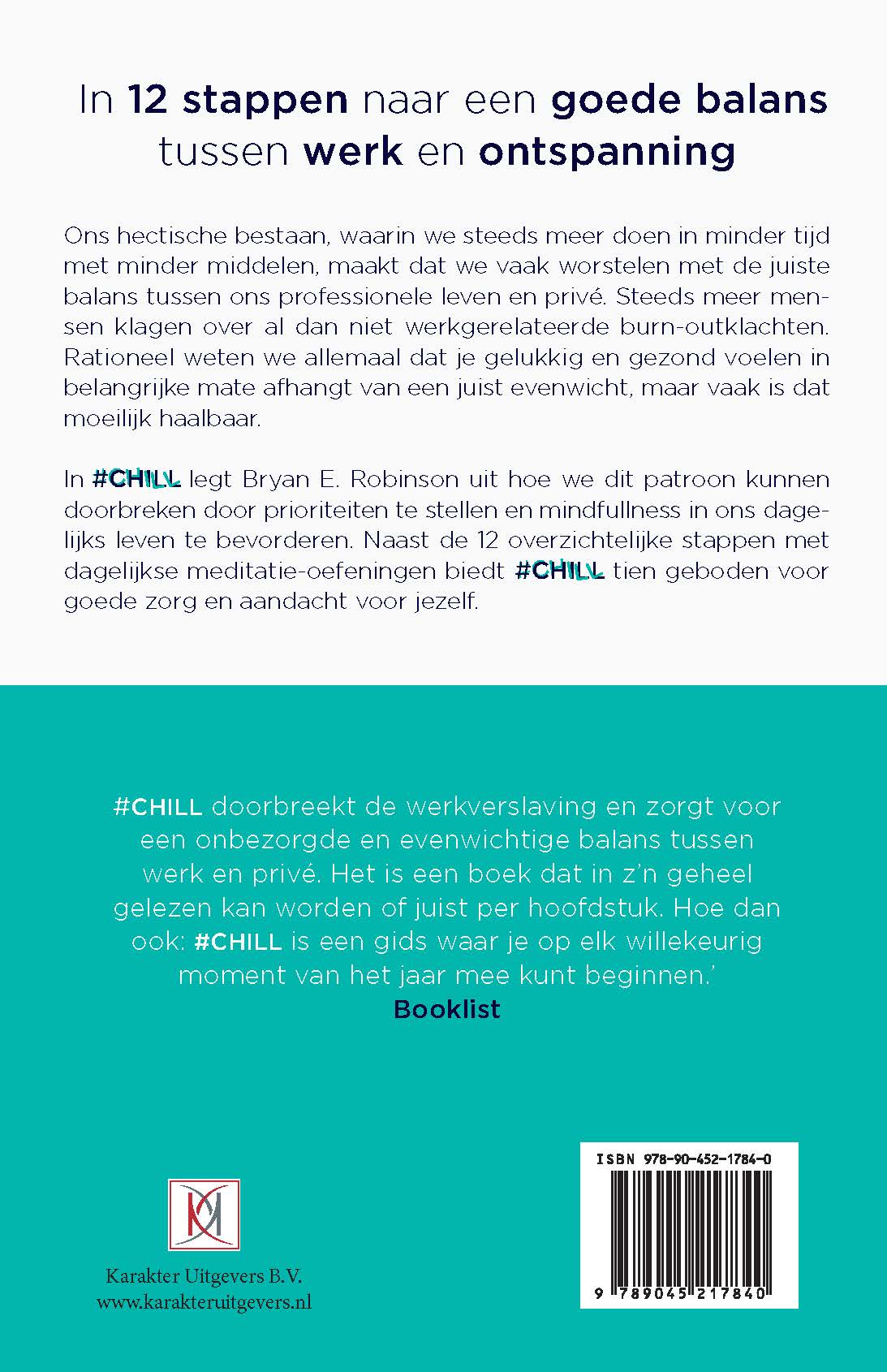 Achterkant van #Chill