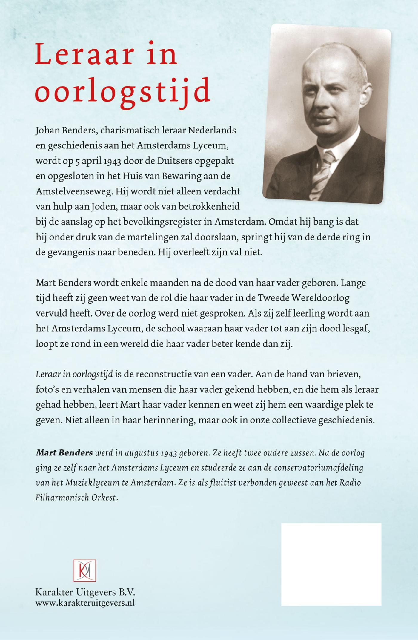 Achterkant van Leraar in oorlogstijd