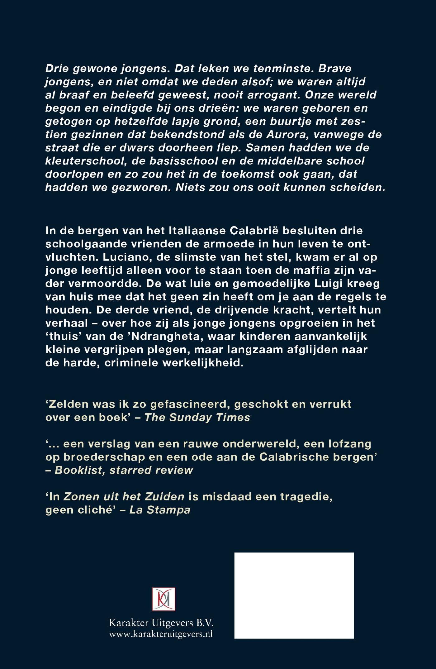 Achterkant van Zonen uit het Zuiden