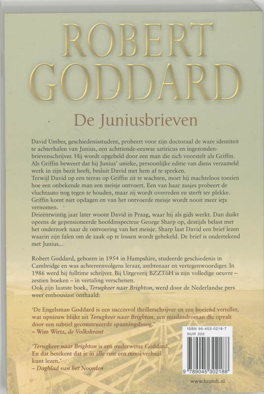 Achterkant van De Junius-brieven