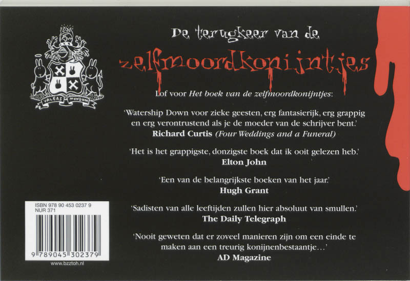 Achterkant van De terugkeer van de zelfmoordkonijntjes