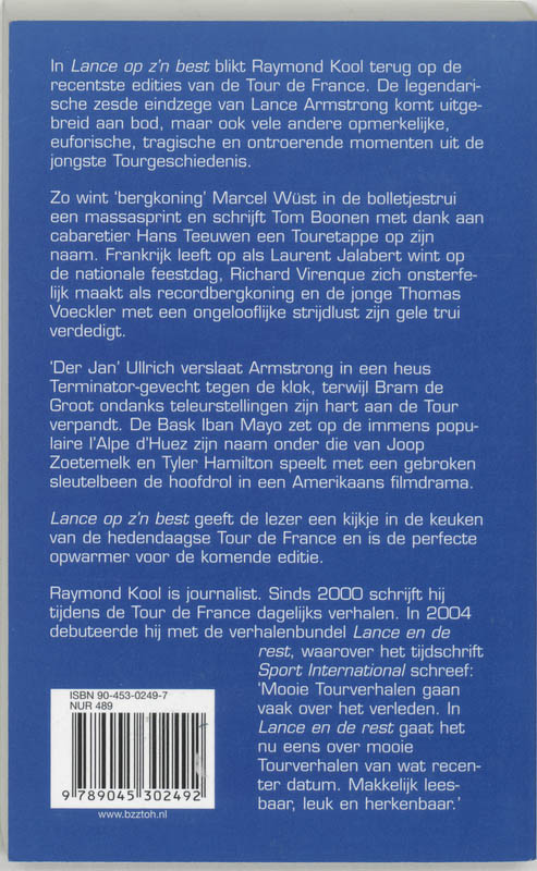 Achterkant van Lance op z'n best