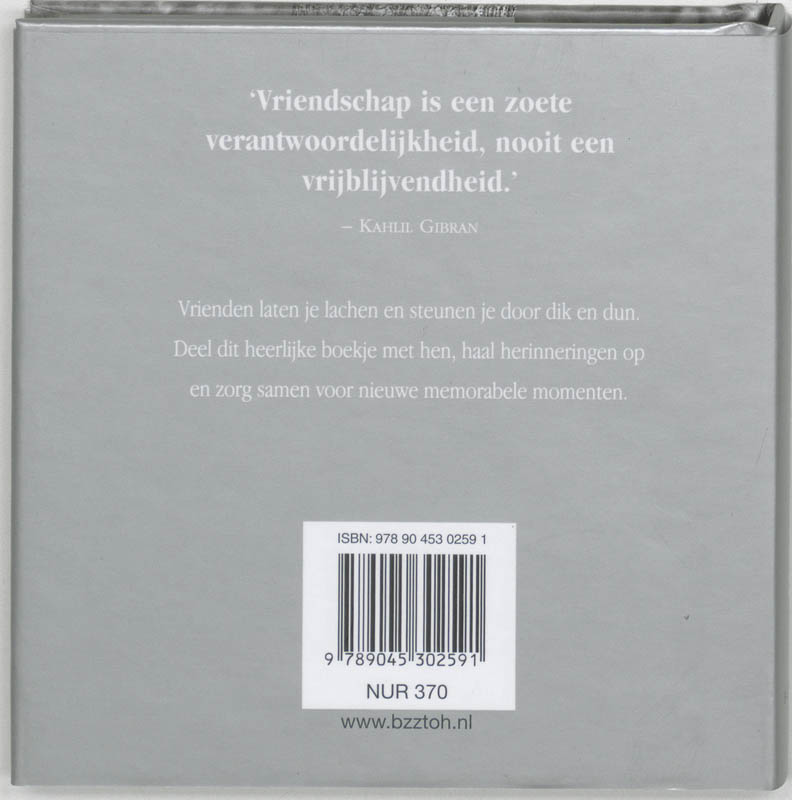 Achterkant van Vrienden voor het leven