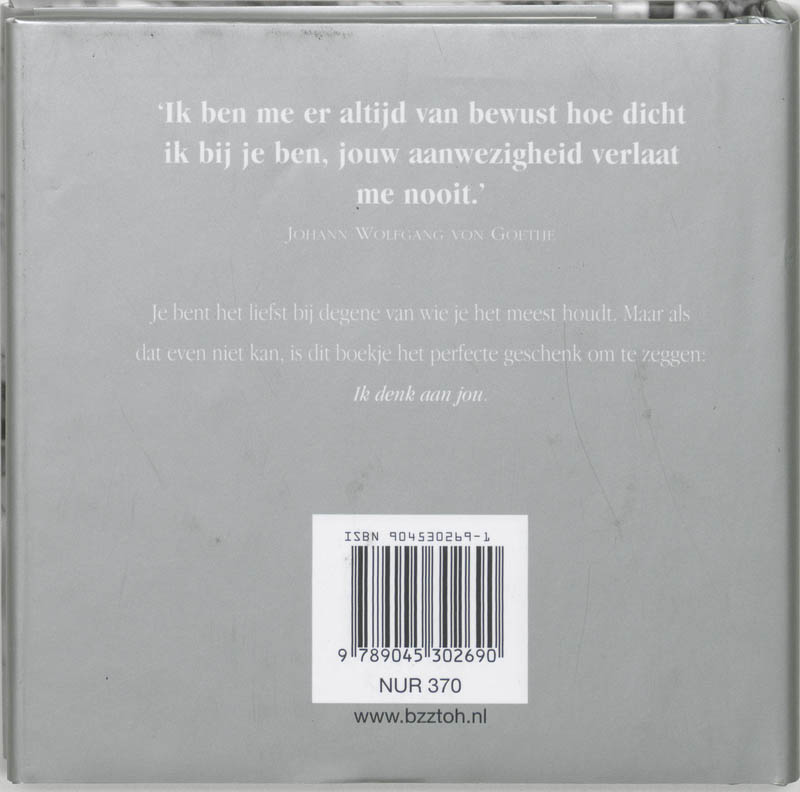 Achterkant van Ik denk aan jou