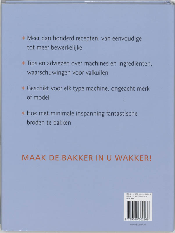 Achterkant van Meer (dan) brood bakken met uw broodbakmachine
