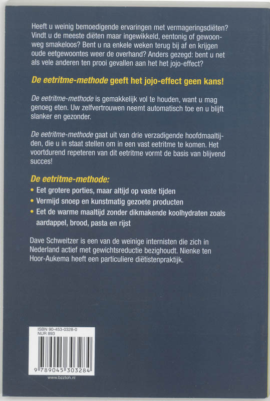 Achterkant van De eetritme-methode