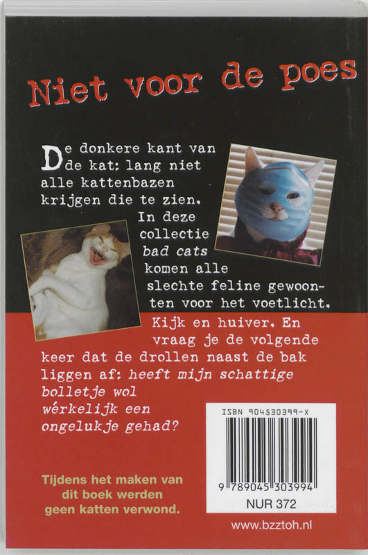 Achterkant van Niet voor de poes