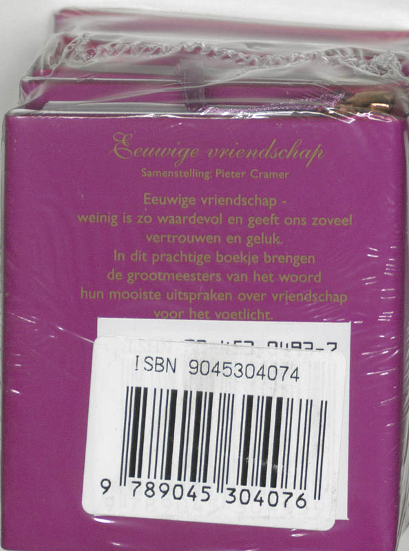 Achterkant van Eeuwige vriendschap 3 ex