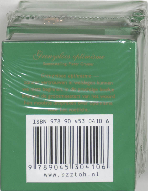 Achterkant van Grenzeloos Optimisme 3 ex