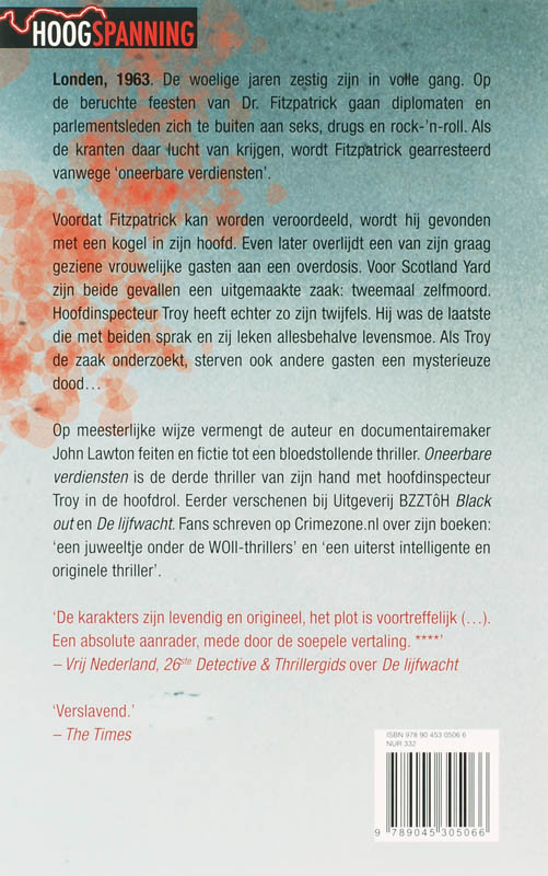 Achterkant van Oneerbare verdiensten