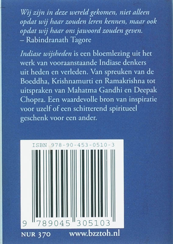 Achterkant van Indiase wijsheden