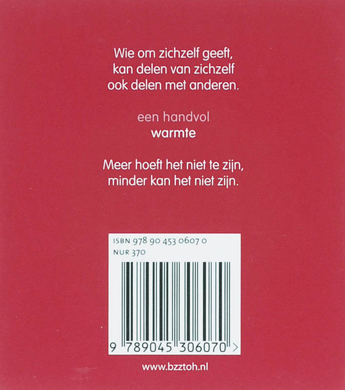 Achterkant van Een handvol warmte