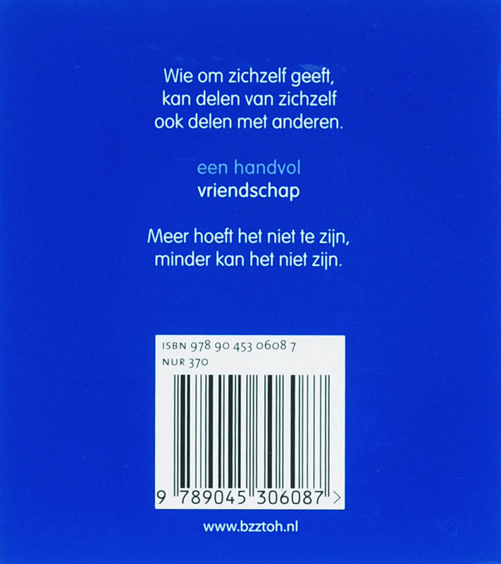 Achterkant van Een handvol vriendschap