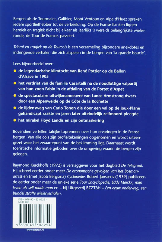 Achterkant van Triomf en tragiek op de tourcols