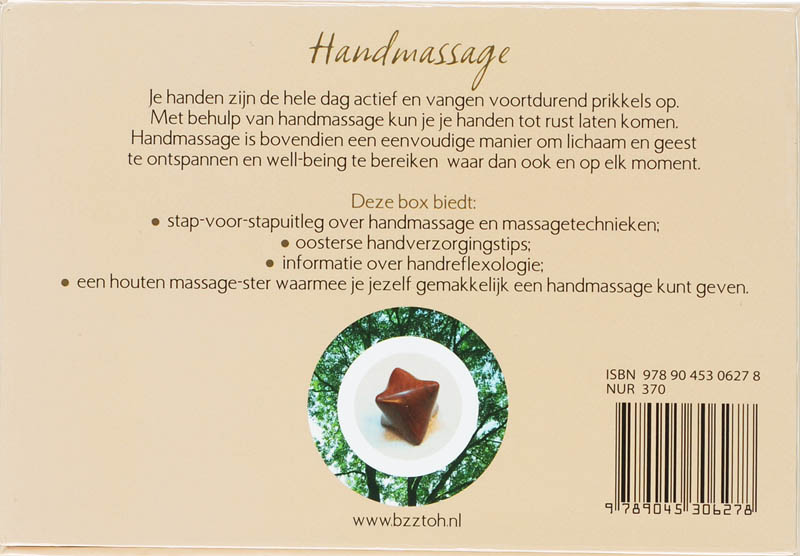 Achterkant van Handmassage