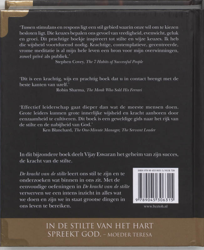 Achterkant van De kracht van de stilte