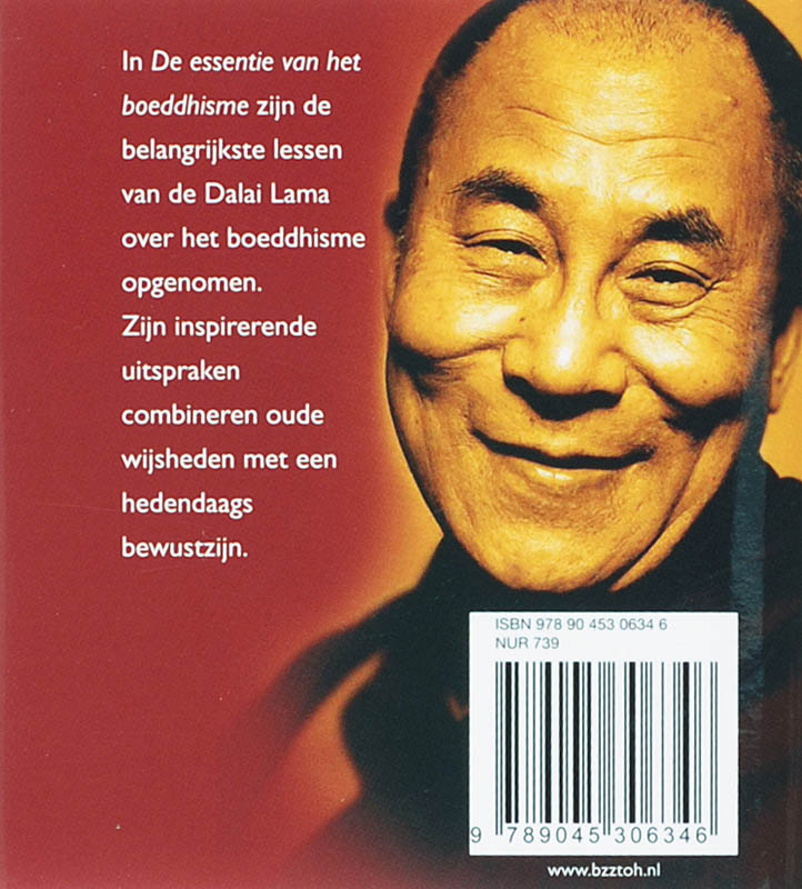 Achterkant van De essentie van het boeddhisme